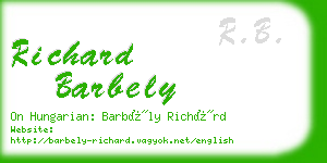 richard barbely business card